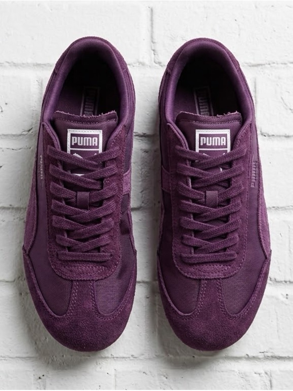 PUMA Roma Mono Translucent Italian Plum Sneakers Women's Size 7 Purple Retro EUC
